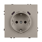 ARL NOBE Розетка зк со шторками с USB тип C+С софт-тач кашемир SCT-MUCC-SFPL-CA (250V, 16A) (Arlight, -) Lednikoff
