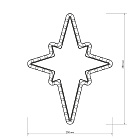 Фигура cветодиодная ARD-STAR-M3-380x250-36LED Warm (230V, 2.5W) (Ardecoled, IP65) Lednikoff