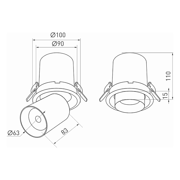 Светильник LGD-PULL-R100-10W Warm3000 (WH, 20 deg) (Arlight, IP20 Металл, 3 года) Lednikoff