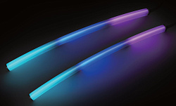 Светодиодная лента герметичная MOONLIGHT-BLACK-SIDE-G280-D25mm 24V RGB 360deg (14.4 W/m, IP65, 1m, wire x1) (Arlight, Вывод кабеля боковой)