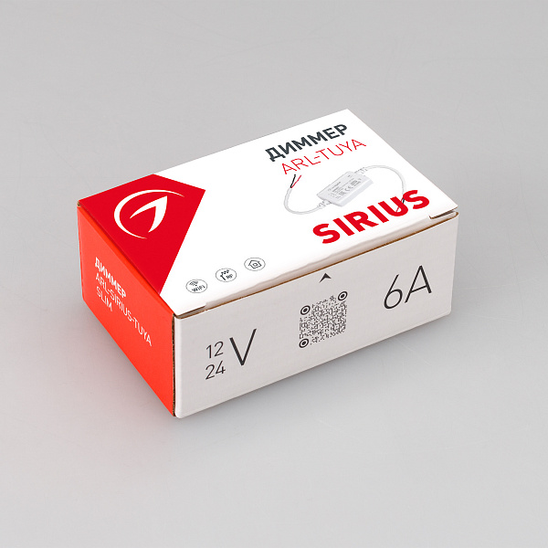 Диммер ARL-SIRIUS-TUYA-MIX-SUF Slim (12-24V, 2x3A, 2.4G) (Arlight, IP20 Пластик, 3 года) Lednikoff