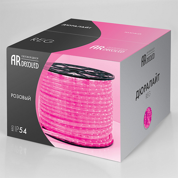 Дюралайт ARD-REG-FLASH Pink (220V, 36 LED/m, 100m) (Ardecoled, Закрытый) Lednikoff